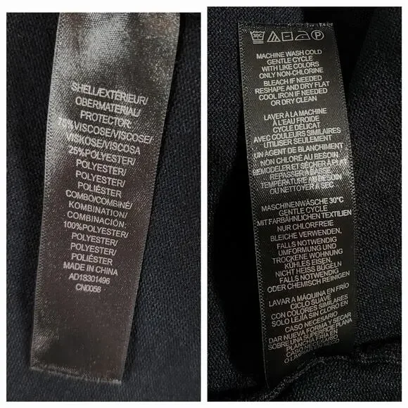 Adrianna Papell M Womens Bishop‎ Sleeve Sweater sMixed Media Black White Floral - Picture 4 of 12